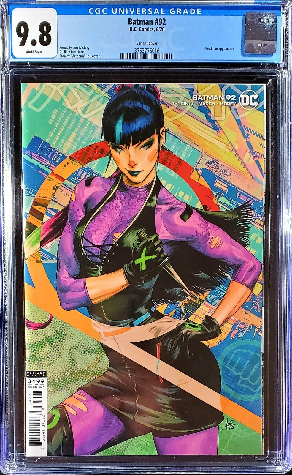 🔥🦇 Batman #92 DC Comics CGC 9.8 2020 Variant Punchline Artgerm