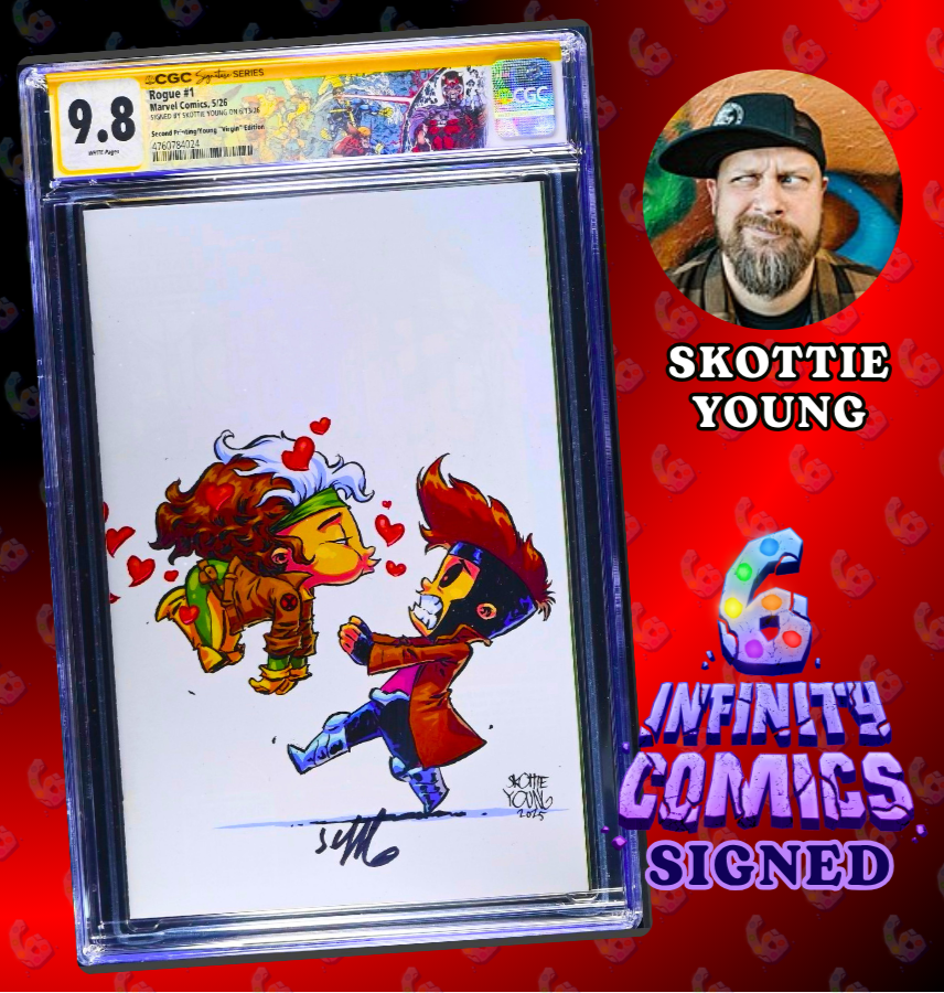 ROGUE #1 CGC SS 9.8 🔥 2ND PRINT VIRGIN SKOTTIE YOUNG SIGNED X-MEN CUSTOM LABEL