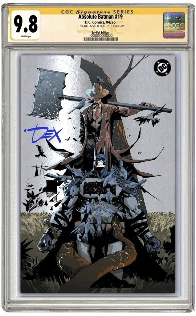 ABSOLUTE BATMAN 19 CGC 9.8 π₯ SIGNED-SKETCH SOY FOIL VIRGIN EXCLUSIVE LTD 750