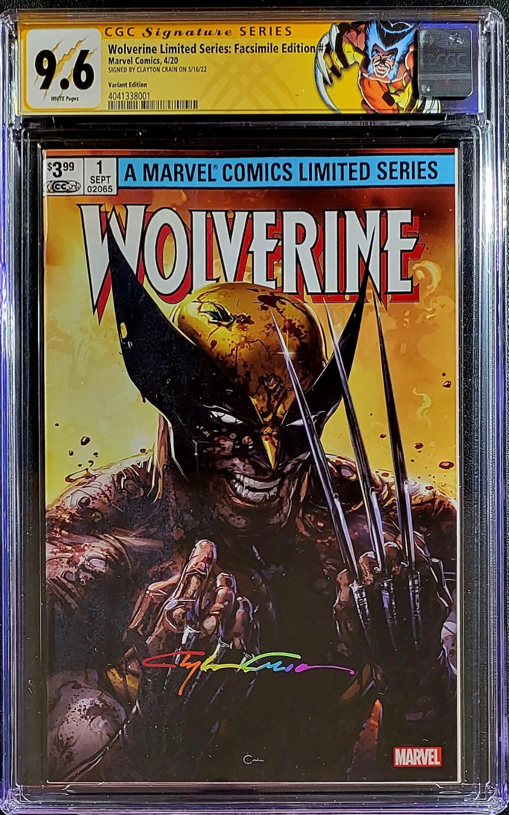 🔥🚨 WOLVERINE #1 CGC 9.6 SS Clayton Crain INFINITY SIGNATURE TRADE 🔥 JTC LABEL