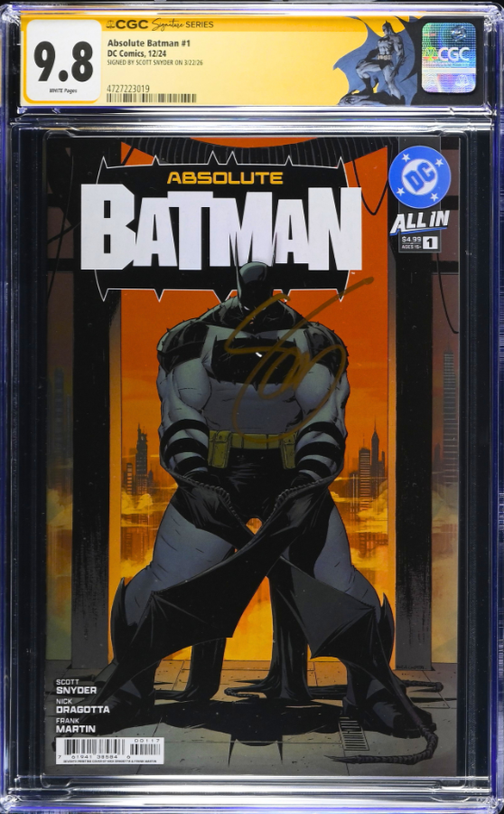 ABSOLUTE BATMAN #1 SS CGC 9.8 🔥 DRAGOTTA MAIN COVER A SIGNED BY SCOTT SNYDER