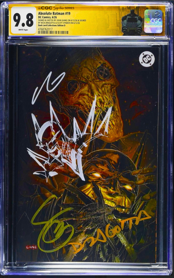 ABSOLUTE BATMAN #19 SS CGC 9.8 🔥 GIANG VIRGIN COVER 3x SIGNED SNYDER DRAGOTTA