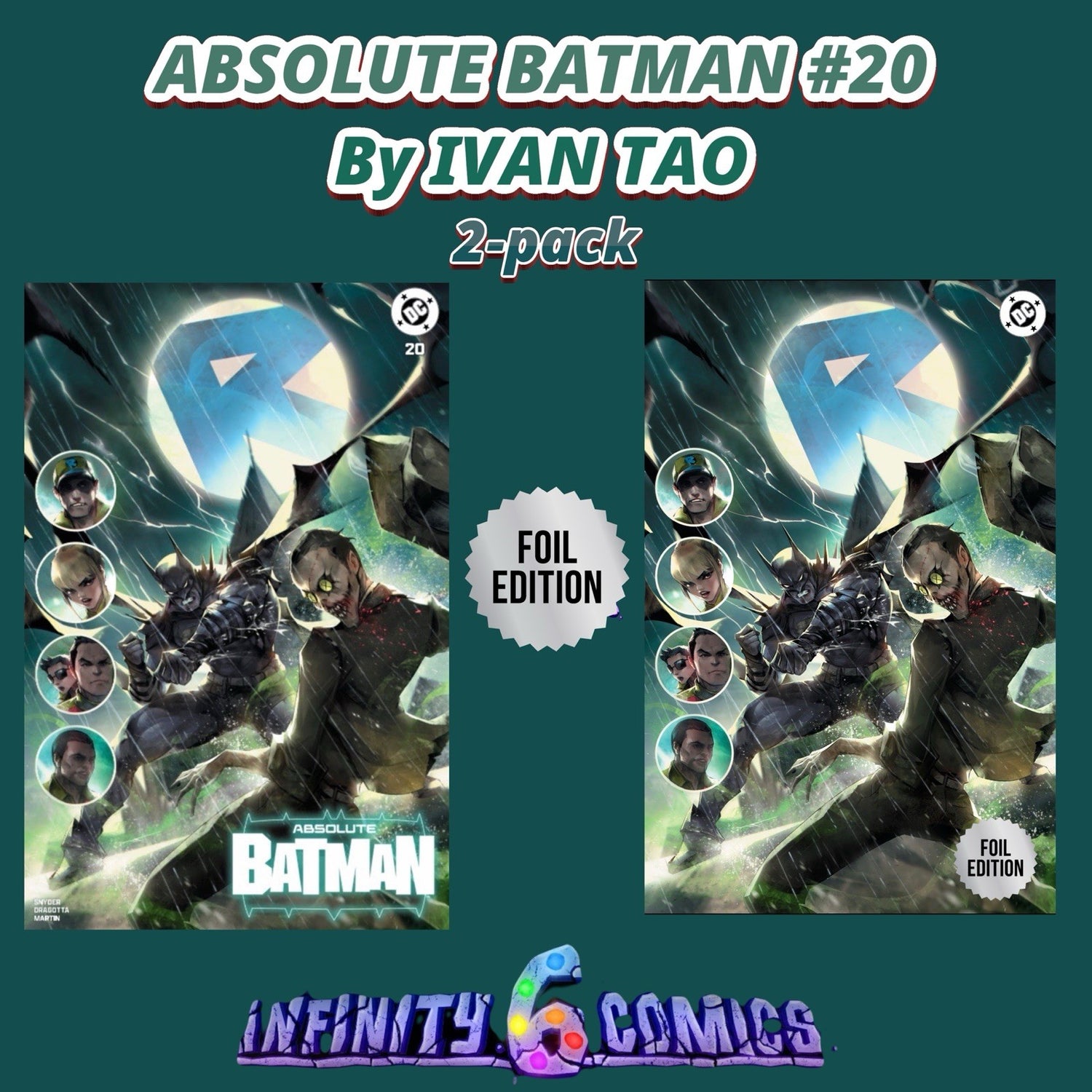 ABSOLUTE BATMAN #20 🦇🔥 IVAN TAO EXCLUSIVE VIRGIN FOIL & TRADE DRESS SET