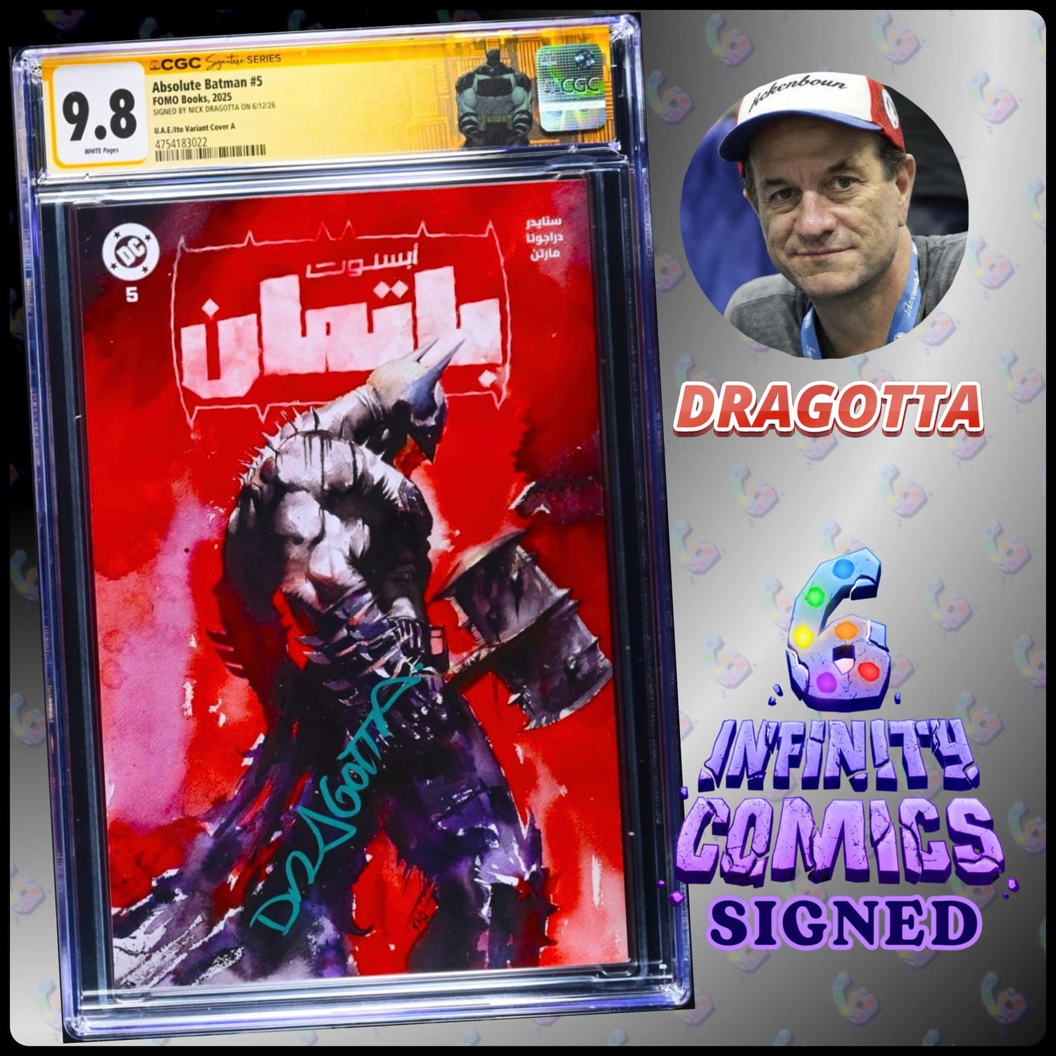 ABSOLUTE BATMAN 5 SS CGC 9.8 🔥 U.A.E. ITO TRADE SIGNED BY DRAGOTTA