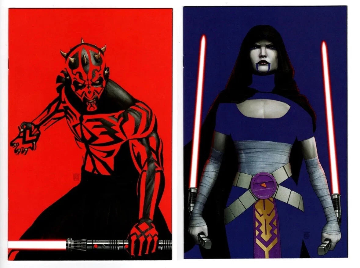 STAR WARS #41 (2024) NM LOT OF 2, DARTH MAUL, VENTRESS NEGATIVE SPACE JTC