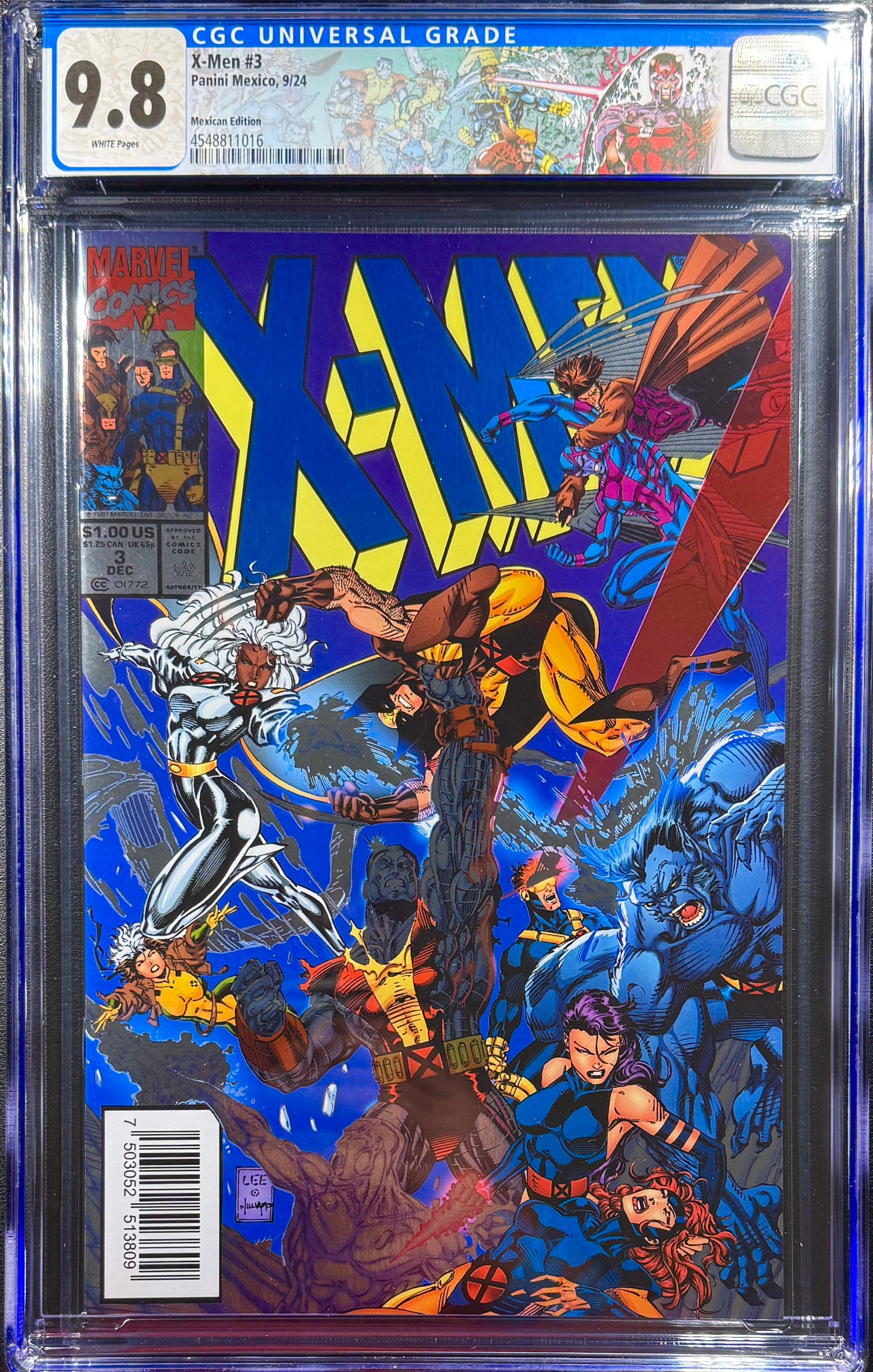 X-Men, X-Men 3, foil, CGC, CGC 9.8, Scott williams, Alex Sinclair, wolverine, magneto, Rogue, gambit