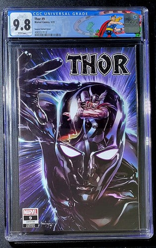 🔥🚨 THOR #9 TRADE CGC 9.8 Mico Sauyan homage Silver Surfer 4 🔥Crain Cates