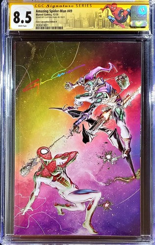 🔥🚨 Amazing Spider-Man 49 CGC SS 8.5 Crain Convention Variant B Negative Virgin