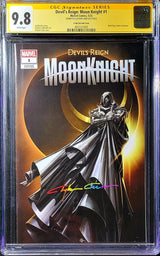 Devil's Reign Moon Knight, CGC 9.8, CGC, Signed Edition, Signature Series, Clayton Crain, Trade Infinity