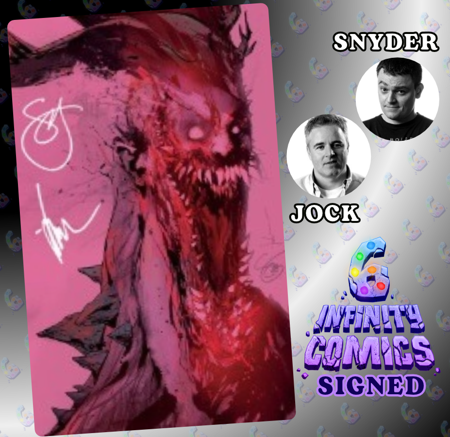 ABSOLUTE BATMAN #25 SCOTT SNYDER & JOCK 2x SIGNED ROSE FOIL [SNYDER'S FIRST DRAWN COMIC BOOK COVER]