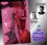 ABSOLUTE BATMAN #25 SCOTT SNYDER & JOCK 2x SIGNED ROSE FOIL [SNYDER'S FIRST DRAWN COMIC BOOK COVER]