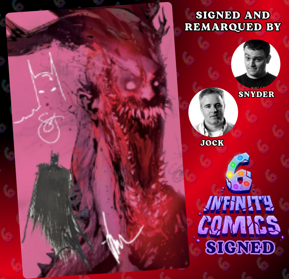 ABSOLUTE BATMAN #25 SNYDER & JOCK 2x SIGNED AND REMARQUED ROSE FOIL [SNYDER'S FIRST DRAWN COMIC BOOK COVER]