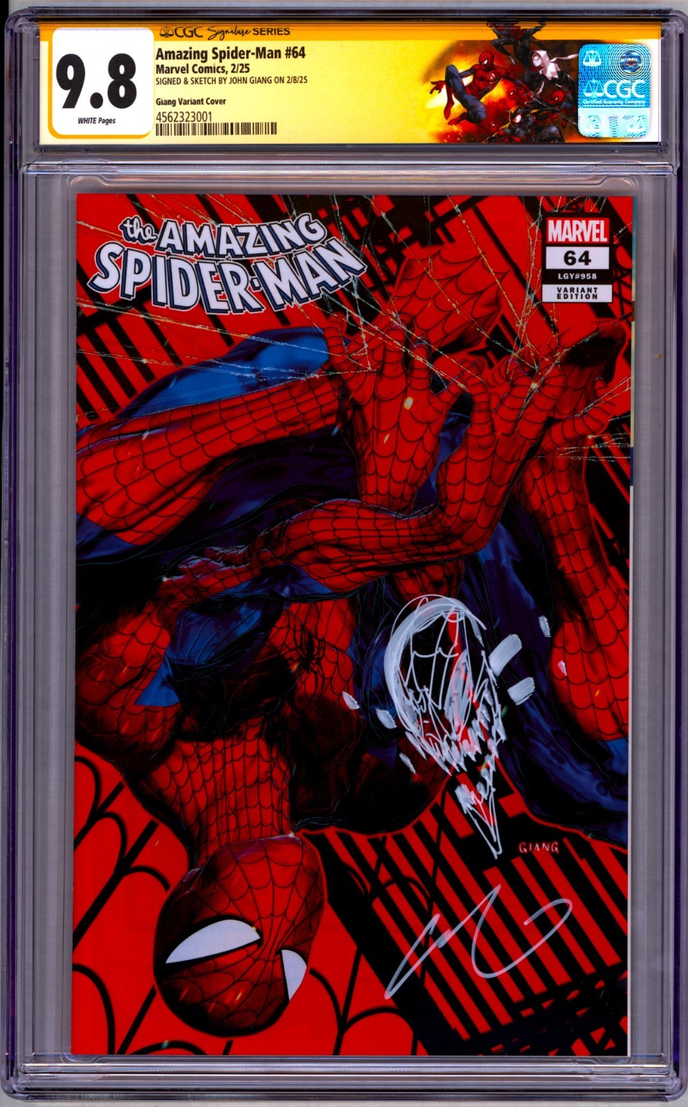 AMAZING SPIDER-MAN #64 CGC 9.8 SS 🔥 SIGNED AND REMARKED BY JOHN GIANG
