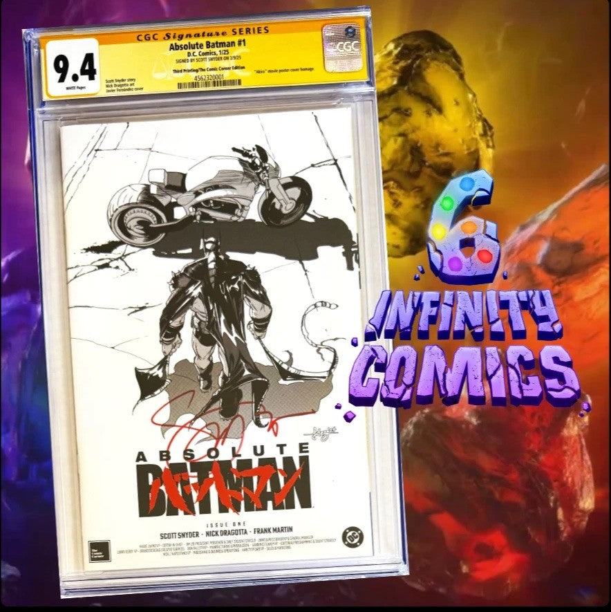 ABSOLUTE BATMAN 1 CGC 9.4🔥FERNANDEZ SIGNED SCOTT SNYDER 3RD PRINT AKIRA HOMAGE