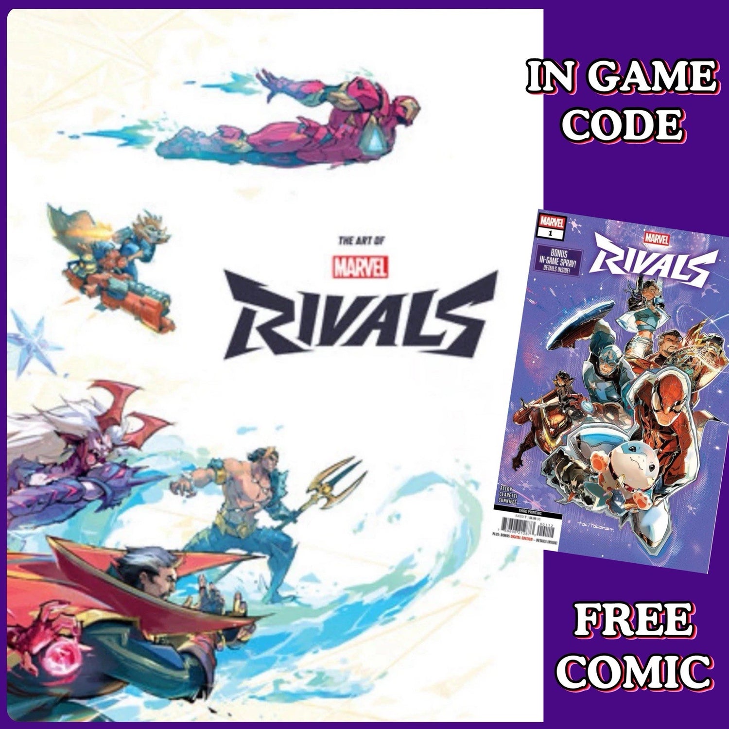 The Art of Marvel Rival By Netease 🔥 FREE COMIC WITH IN GAME CODE!!  In Hand!