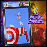 CAPTAIN AMERICA #2 CGC 9.8 🔥 JOHN TYLER CHRISTOPHER NEGATIVE SPACE VIRGIN
