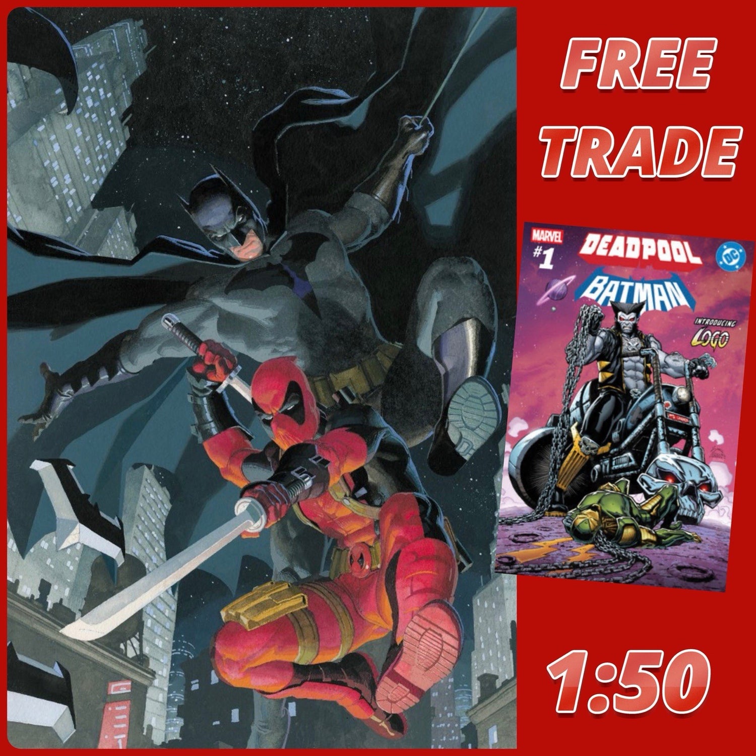 Deadpool Batman #1 Esad Ribic 1:50 VIRGIN Homage variant NM+