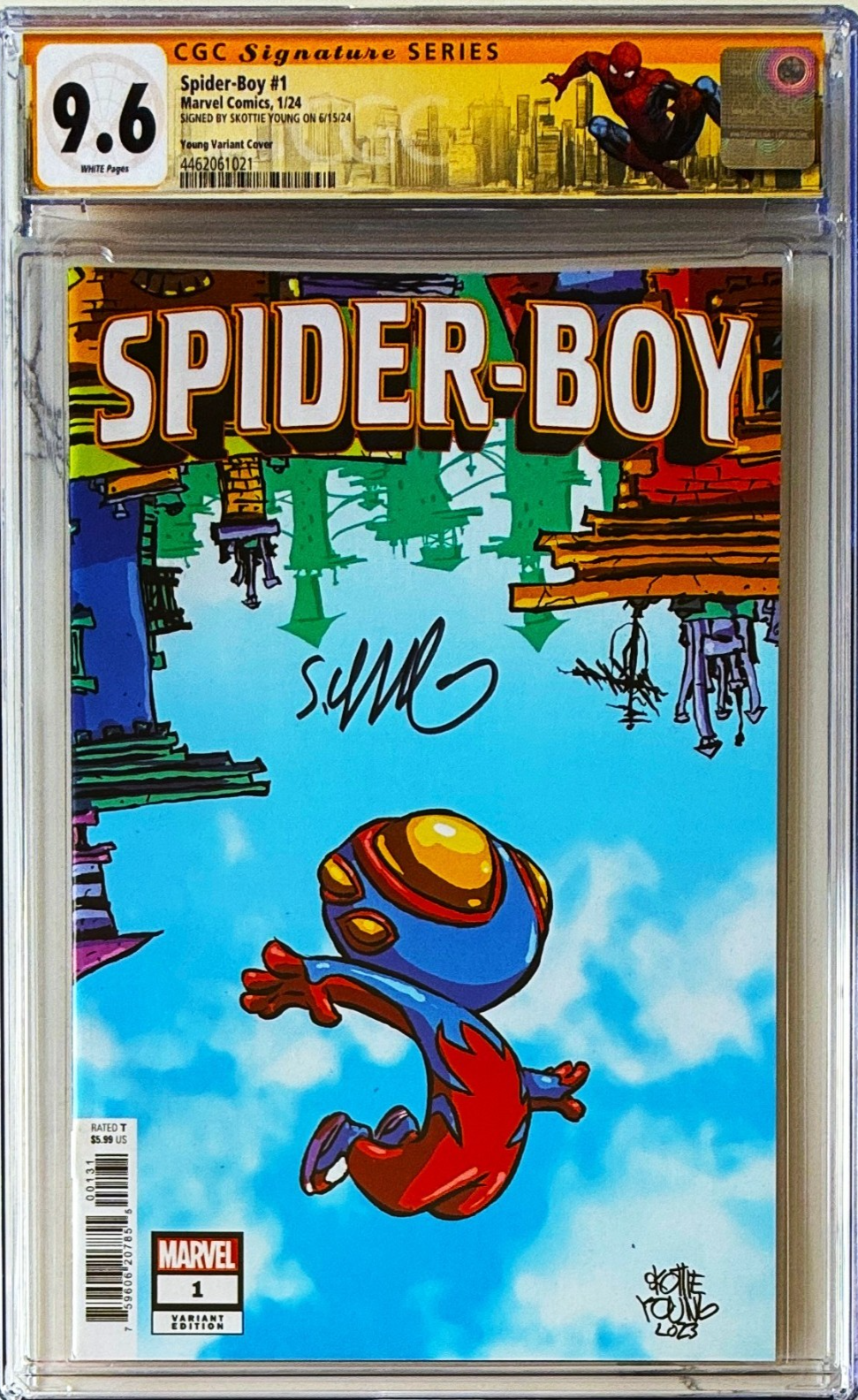 SPIDER-BOY #1 CGC 9.6 SS SIGNED BY SKOTTIE YOUNG VARIANT KEY 1ST SOLO SERIES