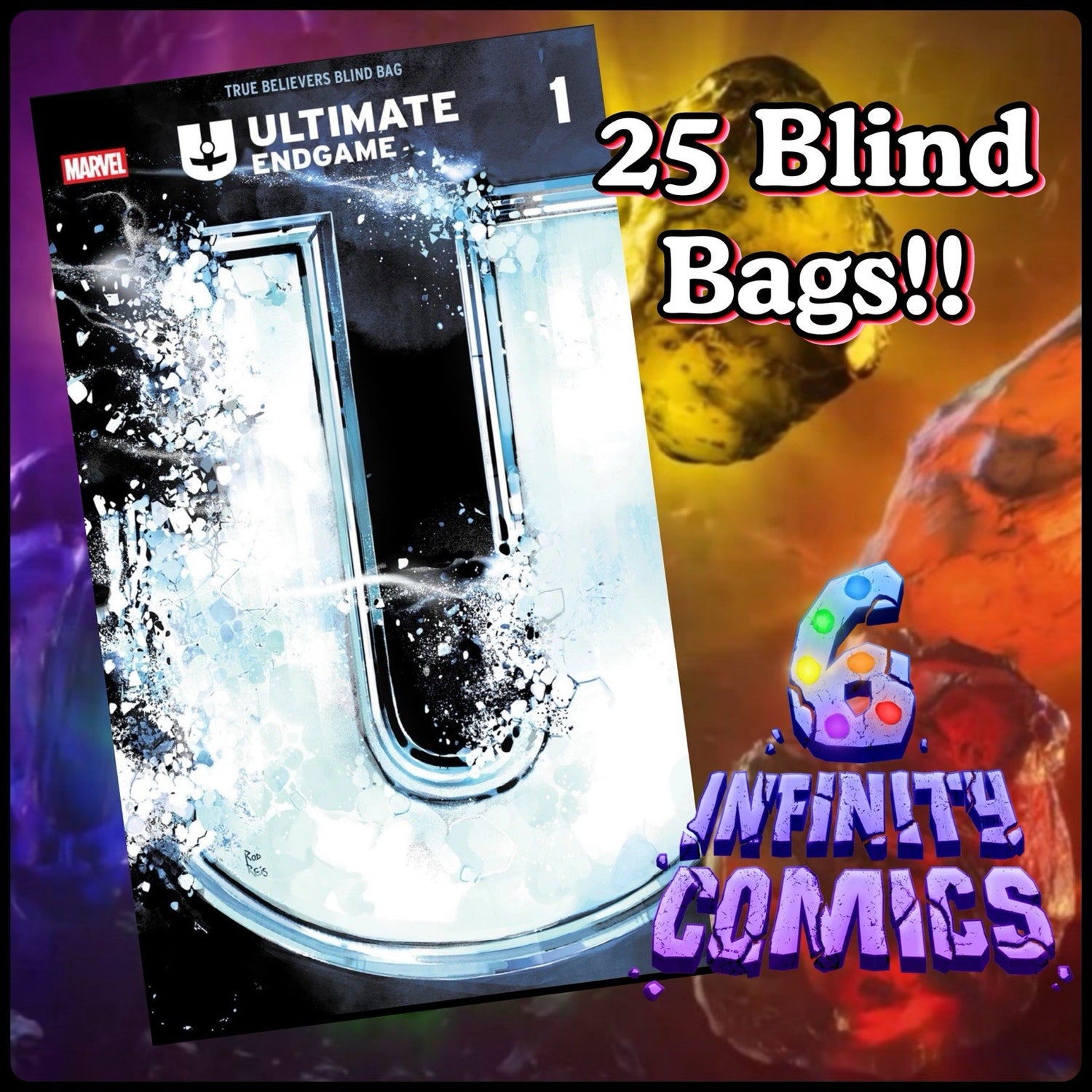 [25 PACK] ULTIMATE ENDGAME #1 TRUE BELIEVERS BLIND BAG ‼️🔥