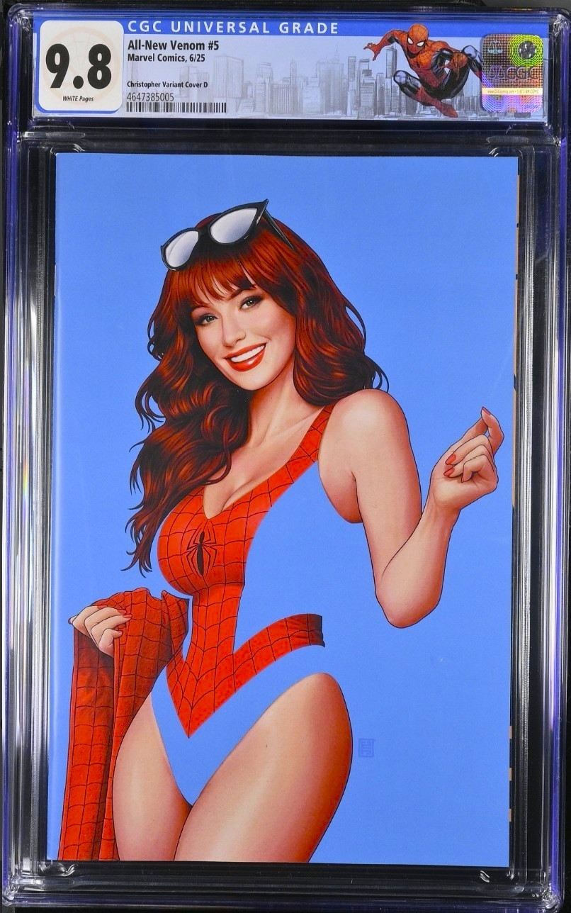 ALL-NEW VENOM #5 CGC 9.8 🔥 JOHN TYLER CHRISTOPHER MJ BLUE NEGATIVE SPACE VIRGIN