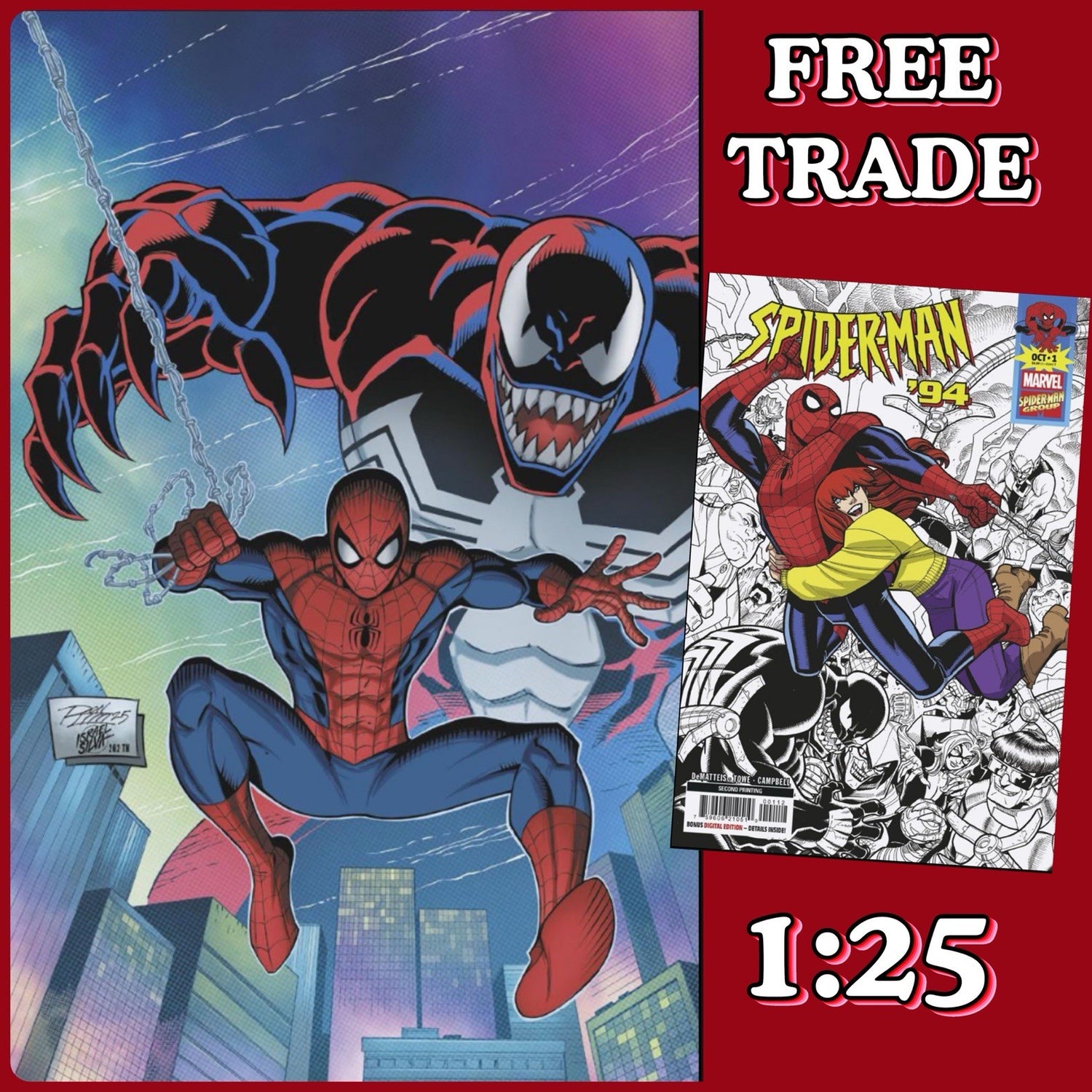 SPIDER-MAN '94 #1 RON LIM 1:25 VIRGIN RATIO VARIANT 2ND PRINT ‼️🔥