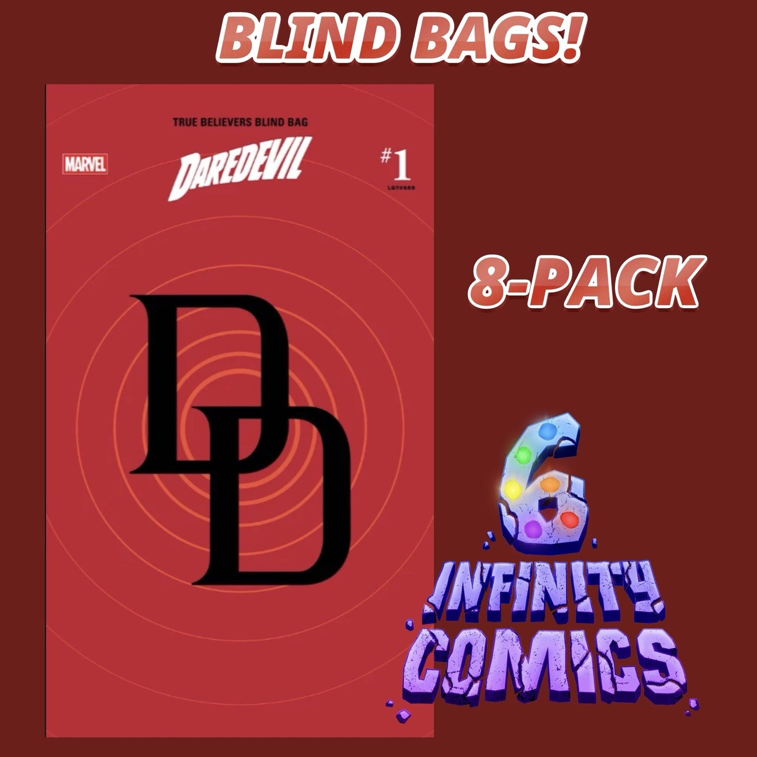 [8 PACK] DAREDEVIL #1 🔥 TRUE BELIEVERS BLIND BAG 2026
