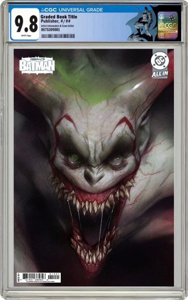 ABSOLUTE BATMAN #15 CGC 9.8 🔥 CVR C BEN OLIVER CARD STOCK VARIANT CUSTOM LABEL