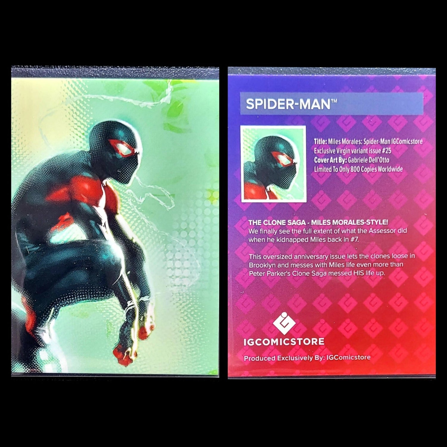 🔥🚨 Miles Morales Spider-Man #25 🕸 CGC 9.8 Dell'Otto Virgin Variant IGC  LE800