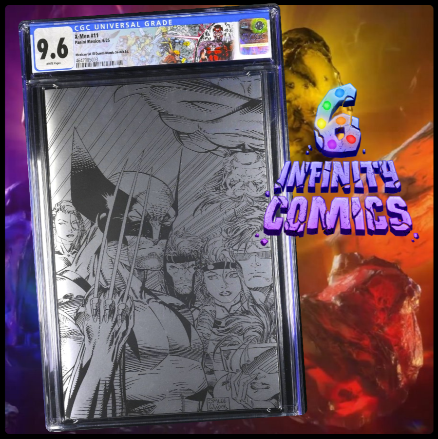 X-MEN #11 CGC 9.6 🔥 MX PANINI JIM LEE SDCC EXCLUSIVE B&W FOIL REPRINT LTD 1000