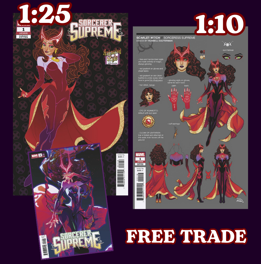 [FREE TRADE] SORCERER SUPREME #1 🔥 1:25 BROOKS & 1:10 DAUTERMAN DESIGN VARIANT