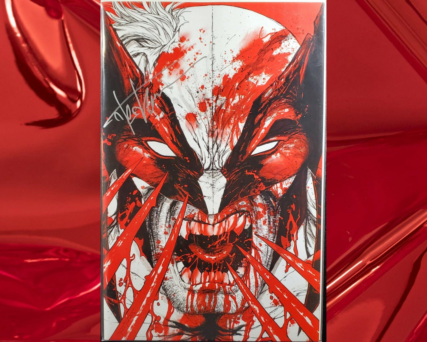 🔥 WOLVERINE BLACK, WHITE, & BLOOD #1 SS signed by TYLER KIRKHAM Virgin Variant