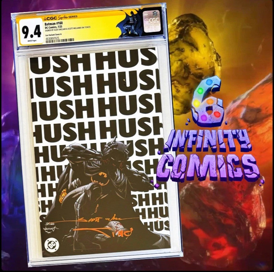 BATMAN 160 CGC 9.4 🔥 JIM LEE VIRGIN 1:100 COVER A SIGNED SINCLAIR & WILLIAMS