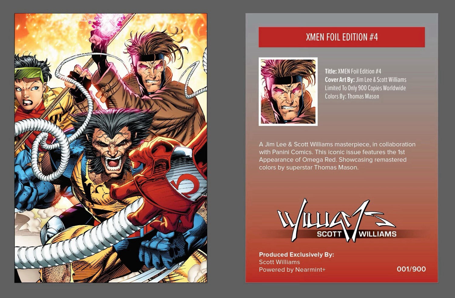 🔥🚨  X-men 4 NM MX 1st App Omega Red NYCC 2024 Foil Jim Lee Foreign 🔥 Key  COA