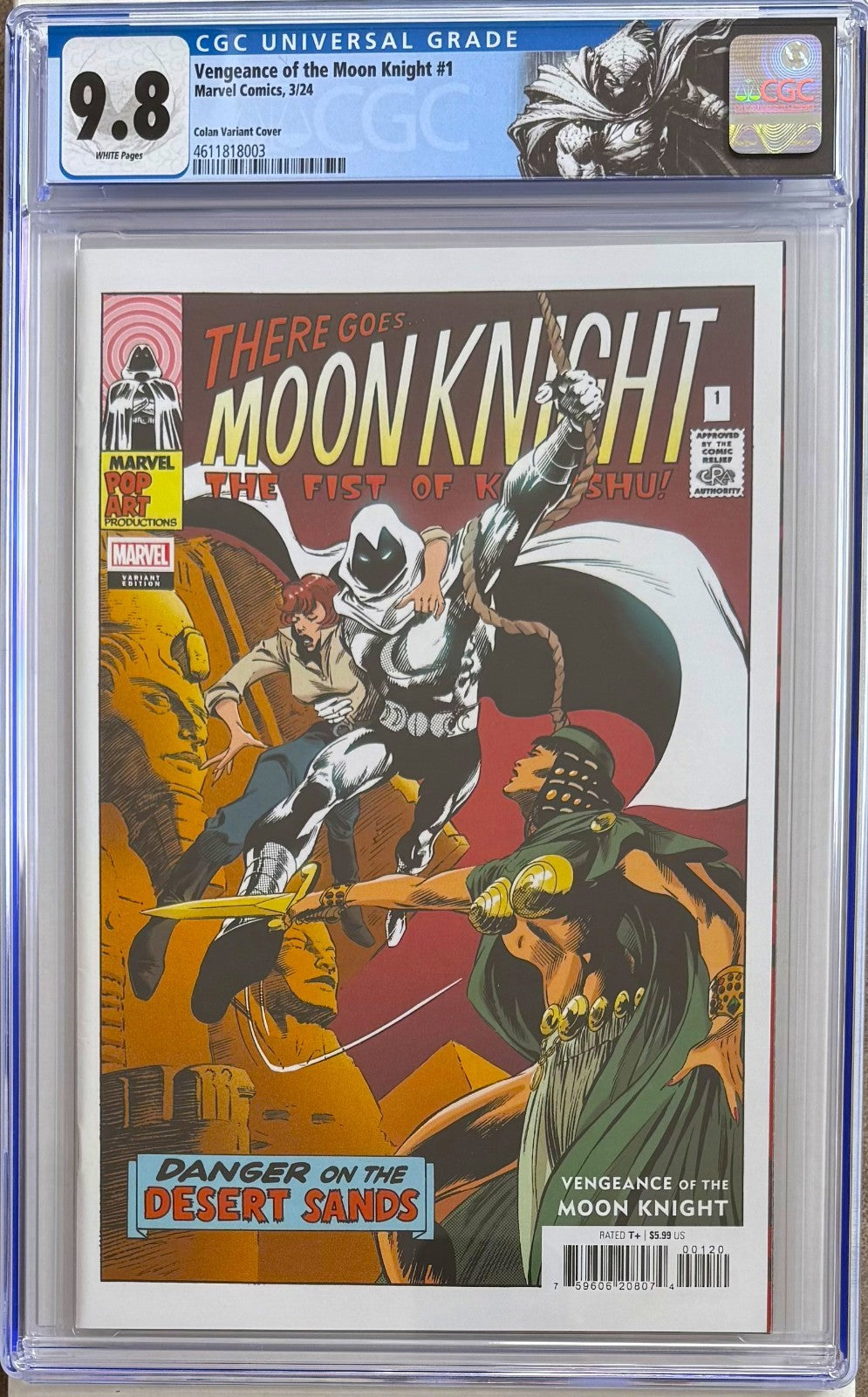 VENGEANCE OF THE MOON #1 CGC 9.8 🌙 GENE COLAN VARIANT 1:200 HIDDEN GEM