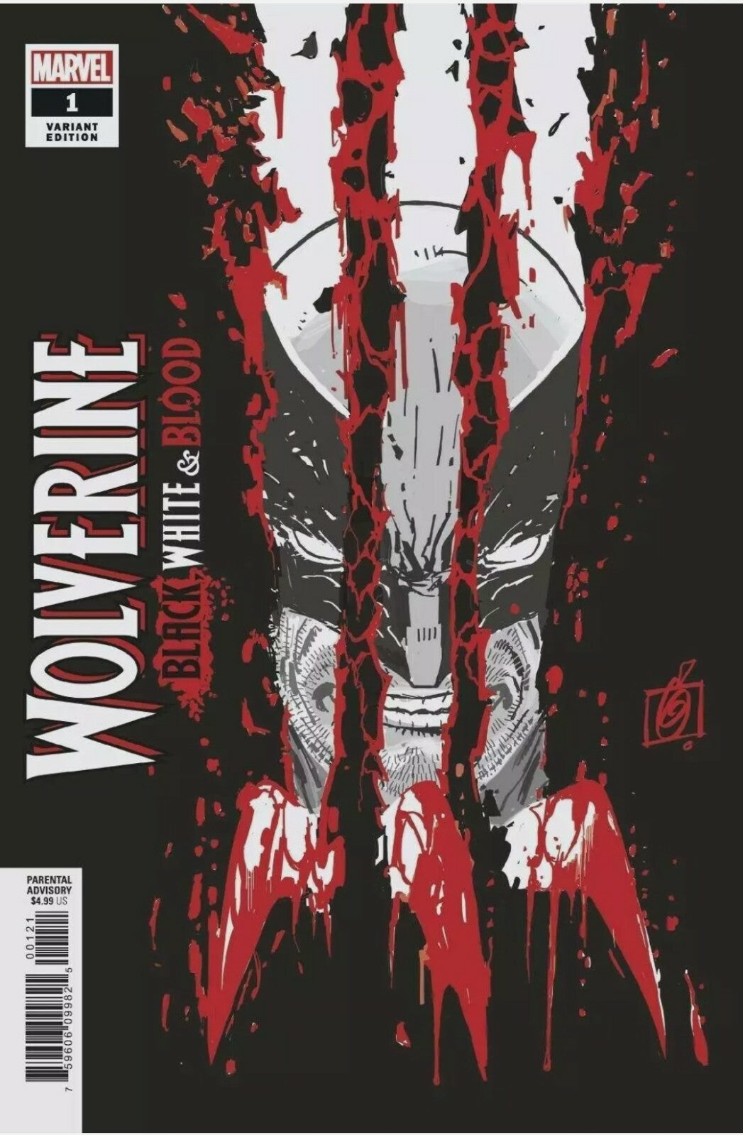 🔥[3 Pack] WOLVERINE BLACK WHITE BLOOD #1 GARNEY KUBERT KIRKHAM VARIANTS🔥 x-men