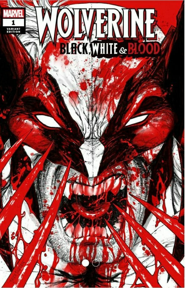 🔥[3 Pack] WOLVERINE BLACK WHITE BLOOD #1 GARNEY KUBERT KIRKHAM VARIANTS🔥 x-men