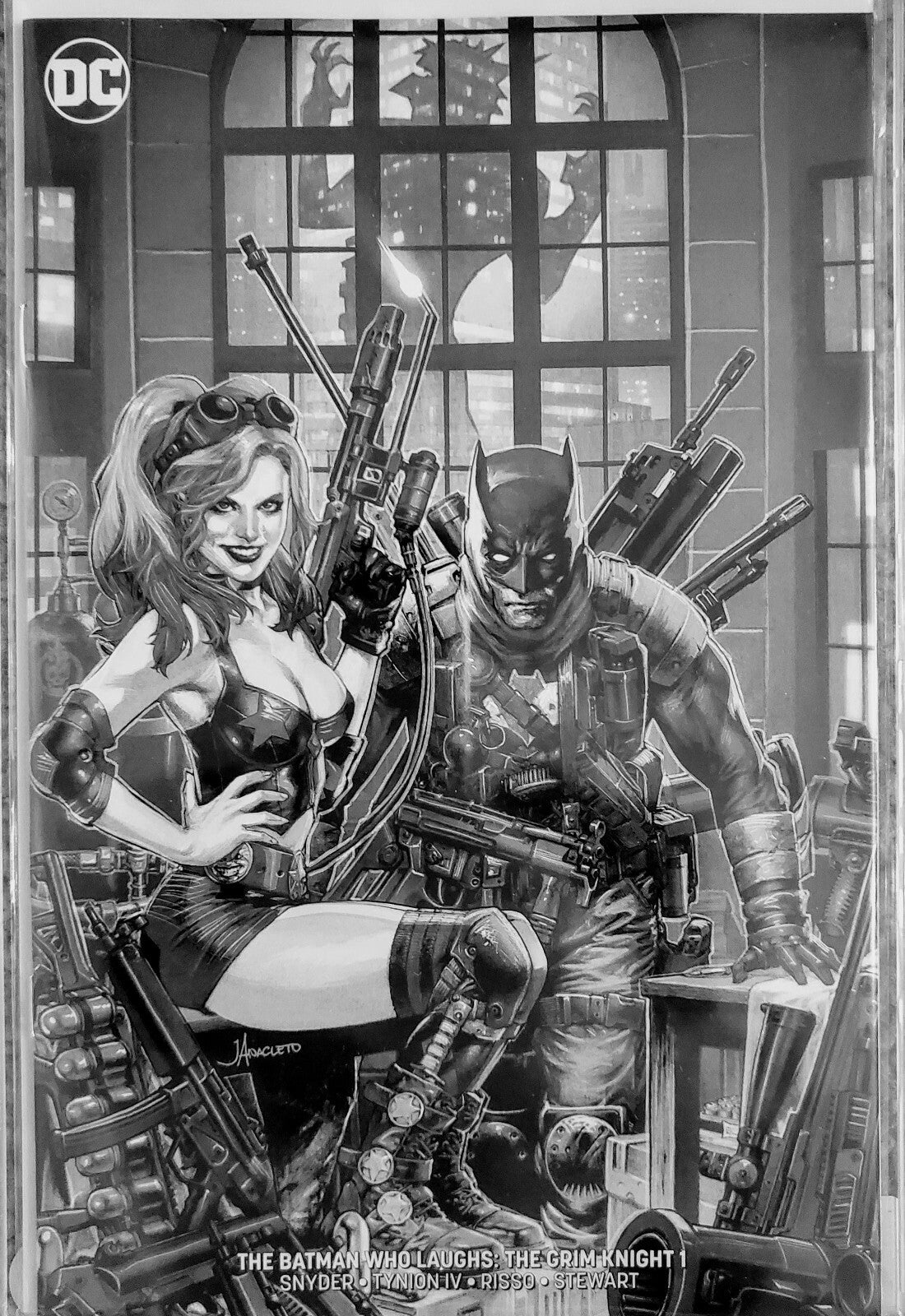 Batman Who Laughs The Grim Knight #1 Jay Anacleto Variant & B&W DC Harley Quinn