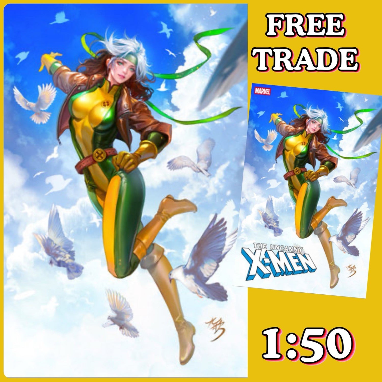 UNCANNY X-MEN #20 FANYANG 1:50 RATIO ROGUE VIRGIN VARIANT 🔥TOPLOADER