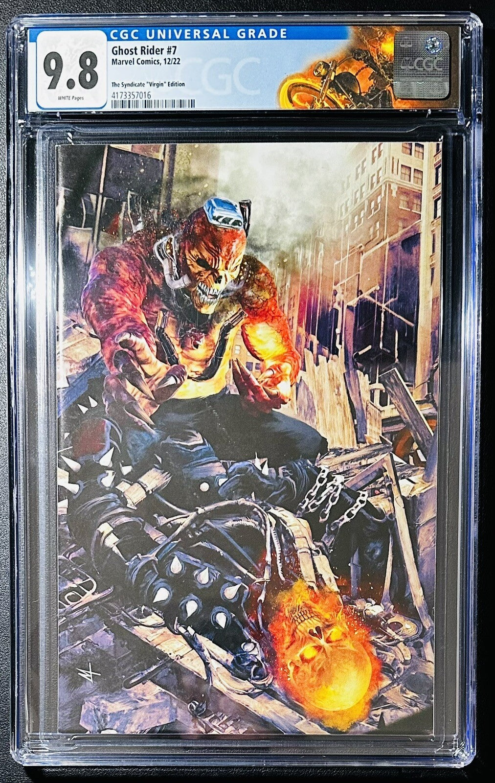 🔥🚨 GHOST RIDER #7 VIRGIN CGC 9.8 🔥 1st Appearance Of Exhaust 🔥 Custom ...