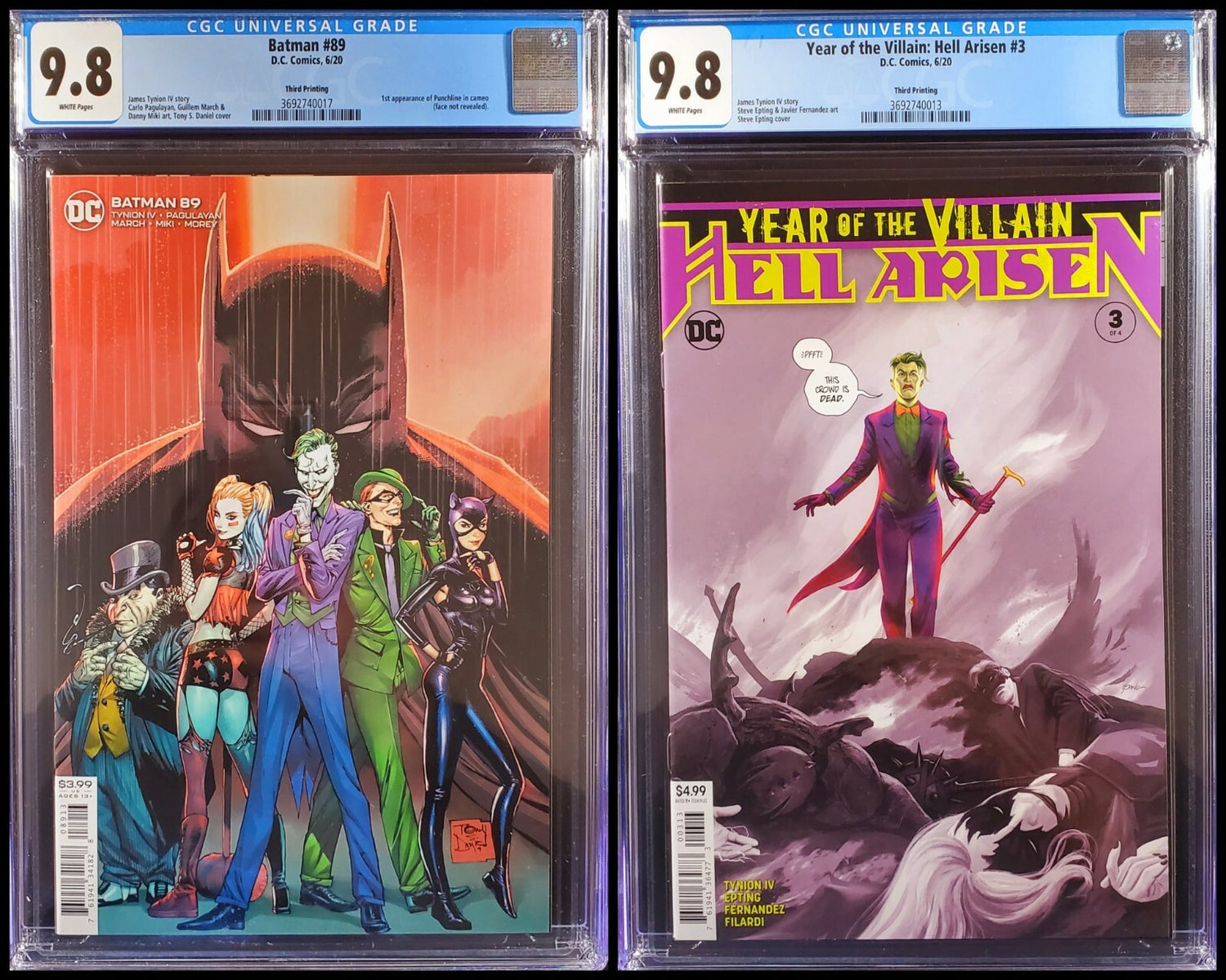 🦇🔥 Batman 89 Hell Arisen 3 CGC 9.8 3rd print set 1st app Punchline 🔥