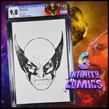 WOLVERINE #45 CGC 9.8 🔥 1:50 MARK BROOKS HEADSHOT SKETCH VIRGIN VARIANT