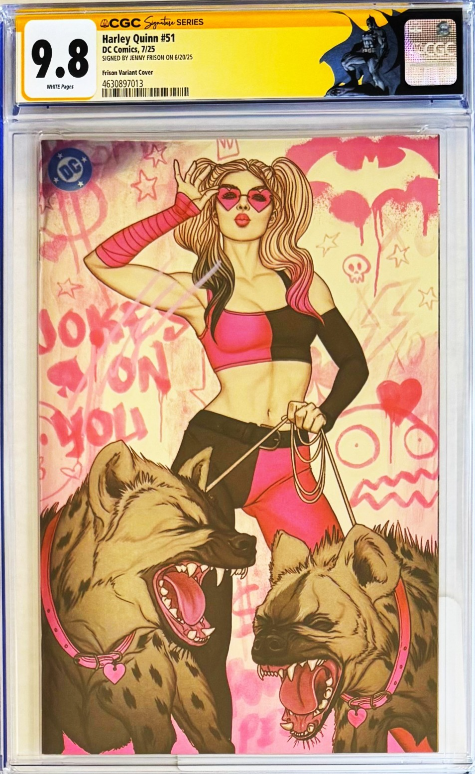 HARLEY QUINN #51 CGC 9.8 SS 🔥 SIGNED BY JENNY FRISON EXCLUSIVE FOIL LTD. 1000