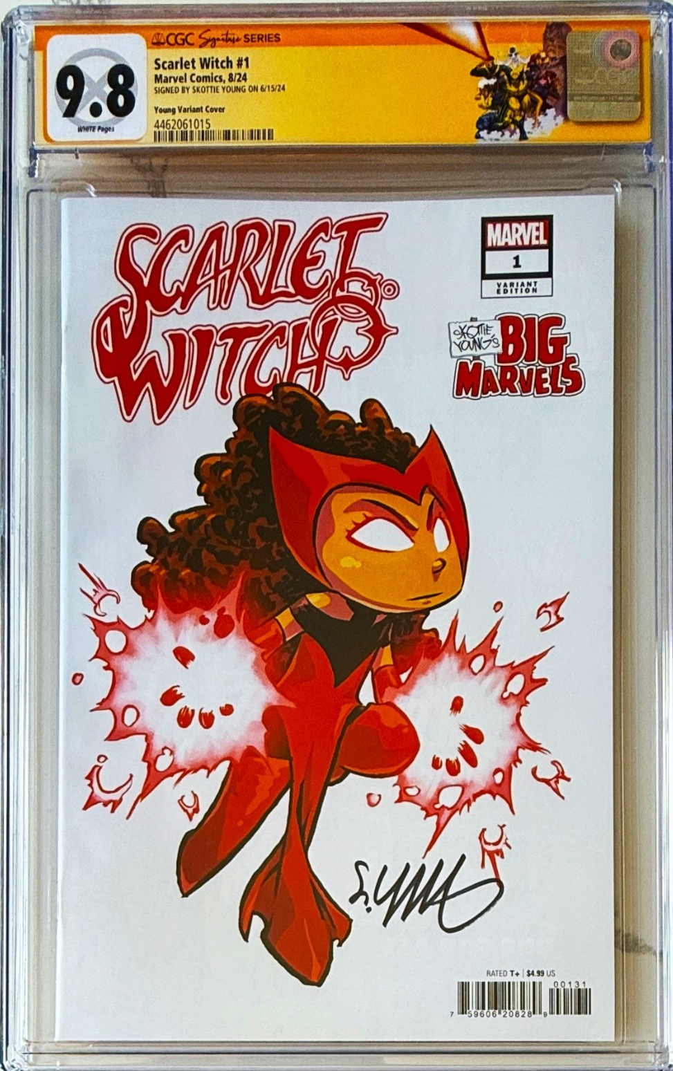 SCARLET WITCH #1 SS CGC 9.8 🔥 SIGNED SKOTTIE YOUNG BIG MARVELS VARIANT 2024