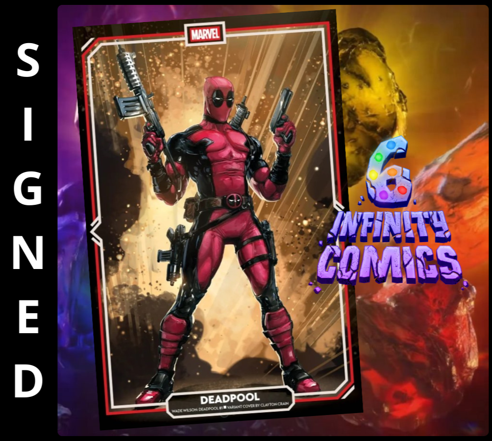 WADE WILSON: DEADPOOL #1 🔥 CLAYTON CRAIN VARIANT SIGNED BY BEN PERCY -TOPLOADER