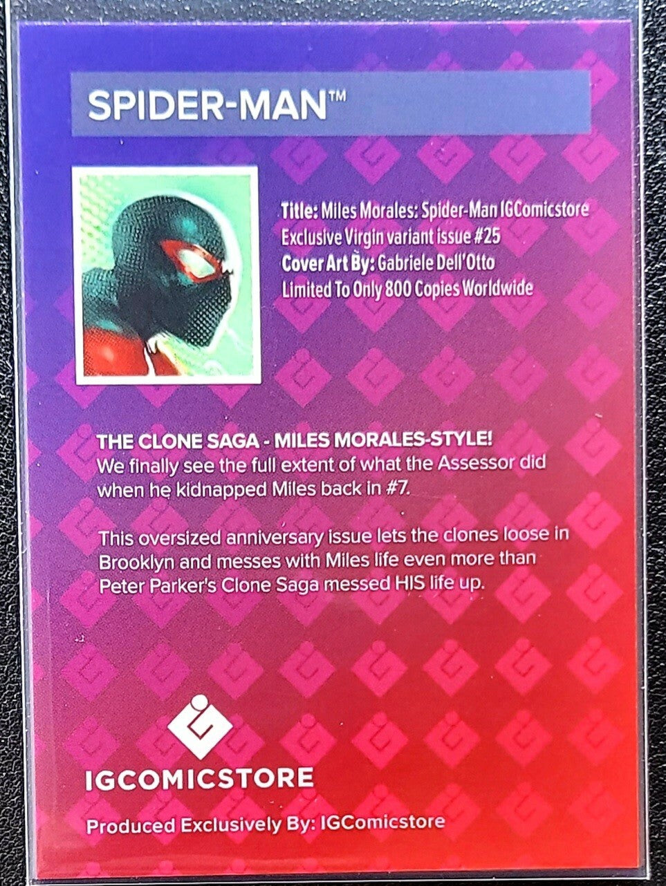 🔥🚨 Miles Morales Spider-Man #25 🕸 CGC 9.8 Dell'Otto Virgin Variant IGC  LE800
