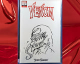 🔥 Venom #1 SIGNED & Sketched Remarked by Kirkham  w/ COA 🔥🕸 White Venom