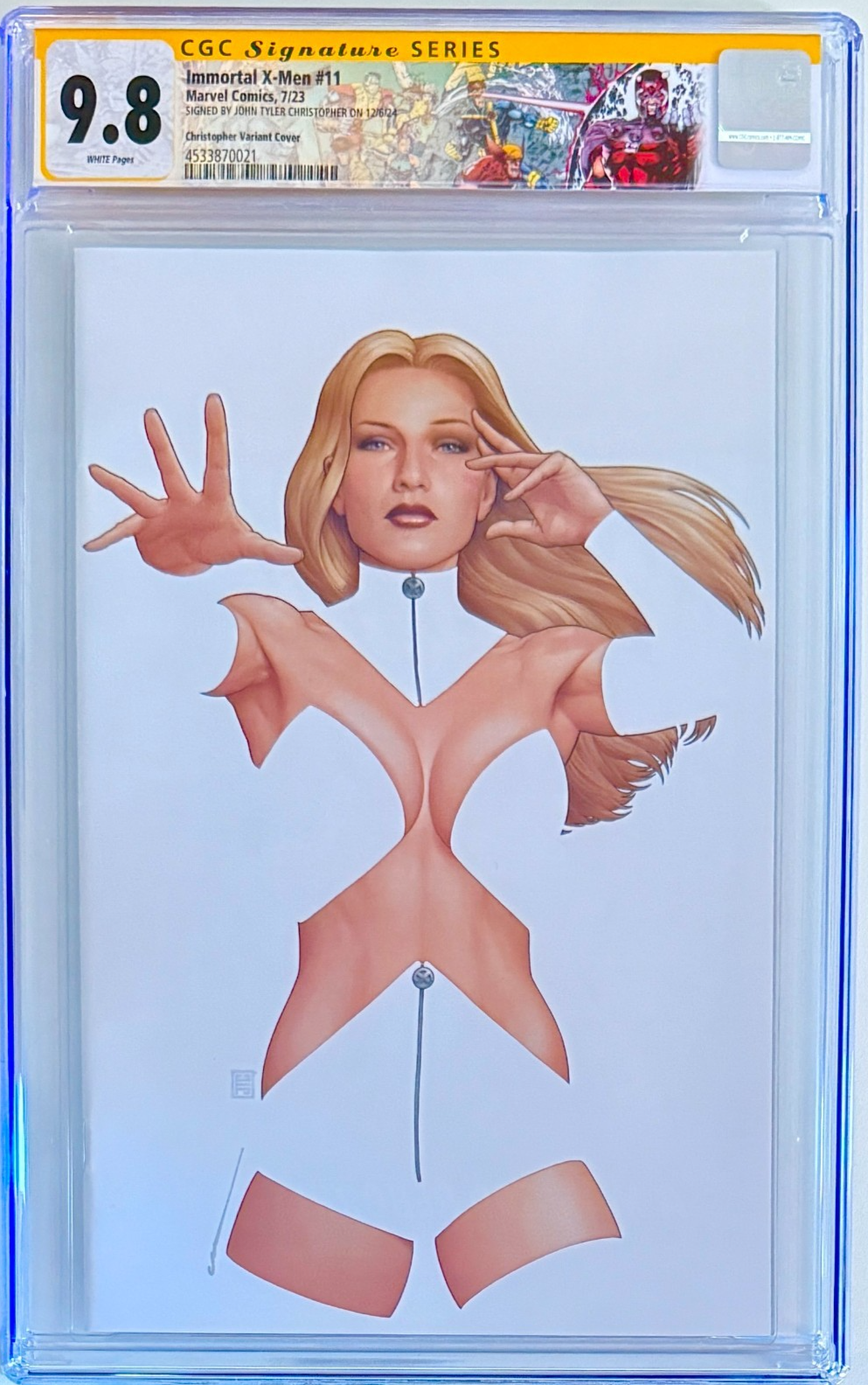 IMMORTAL X-MEN 11 CGC 9.8 SS🔥 SIGNED JOHN TYLER CHRISTOPHER EMMA FROST NEGATIVE