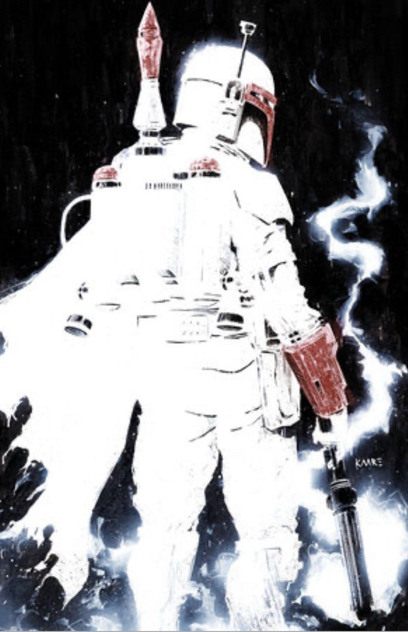BOBA FETT: BLACK WHITE & RED #1 ANDREWS 1:100 VIRGIN VARIANT B