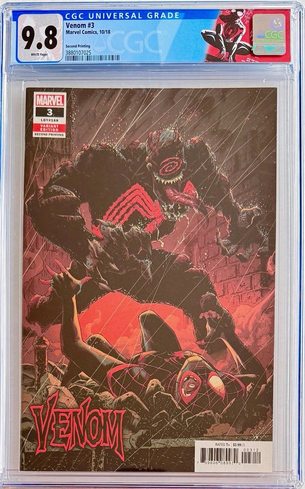 Venom #3  CGC 9.8 2nd Print 🕸️ 1st Knull 🔥 Retired Miles Morales Custom Label