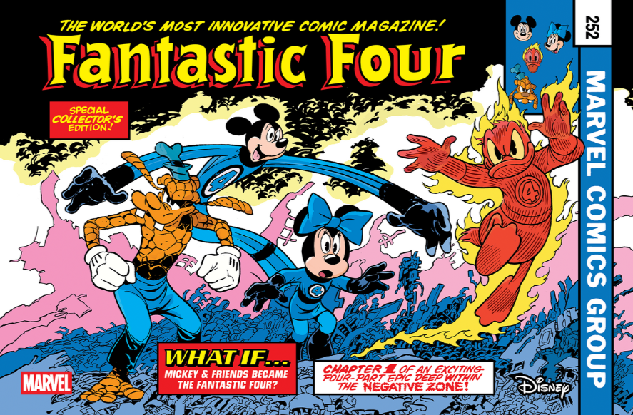 FANTASTIC FOUR #4 🔥 ANDREA FRECCERO B&W DISNEY WHAT IF? HOMAGE VARIANT [1:100]